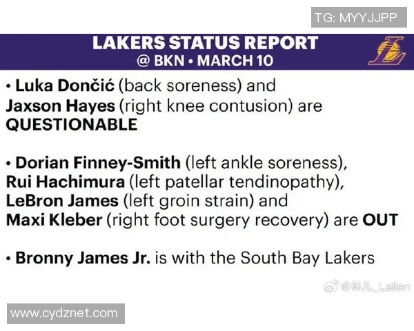 爵士对湖人伤病报告：凯斯勒等三人缺席，两人出战成疑